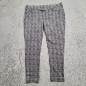 Seven 7 Pants Womens XXL Gray Pull on Leggings Houndstooth Plaid Stretch‎ Casual